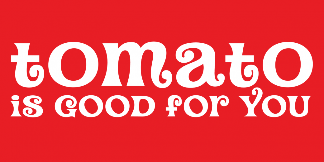 Пример шрифта Tomato